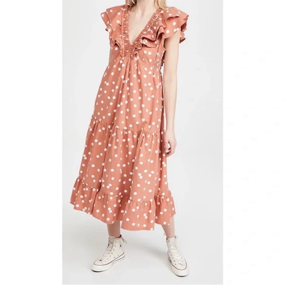 Roller Rabbit Polka Dot Ondine Dress in Clay Color